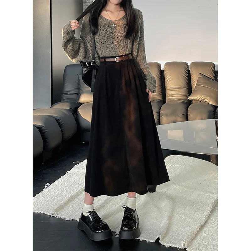 Briana | Gonna Midi in Velluto a Coste – Elegante, Versatile & Confortevole 1