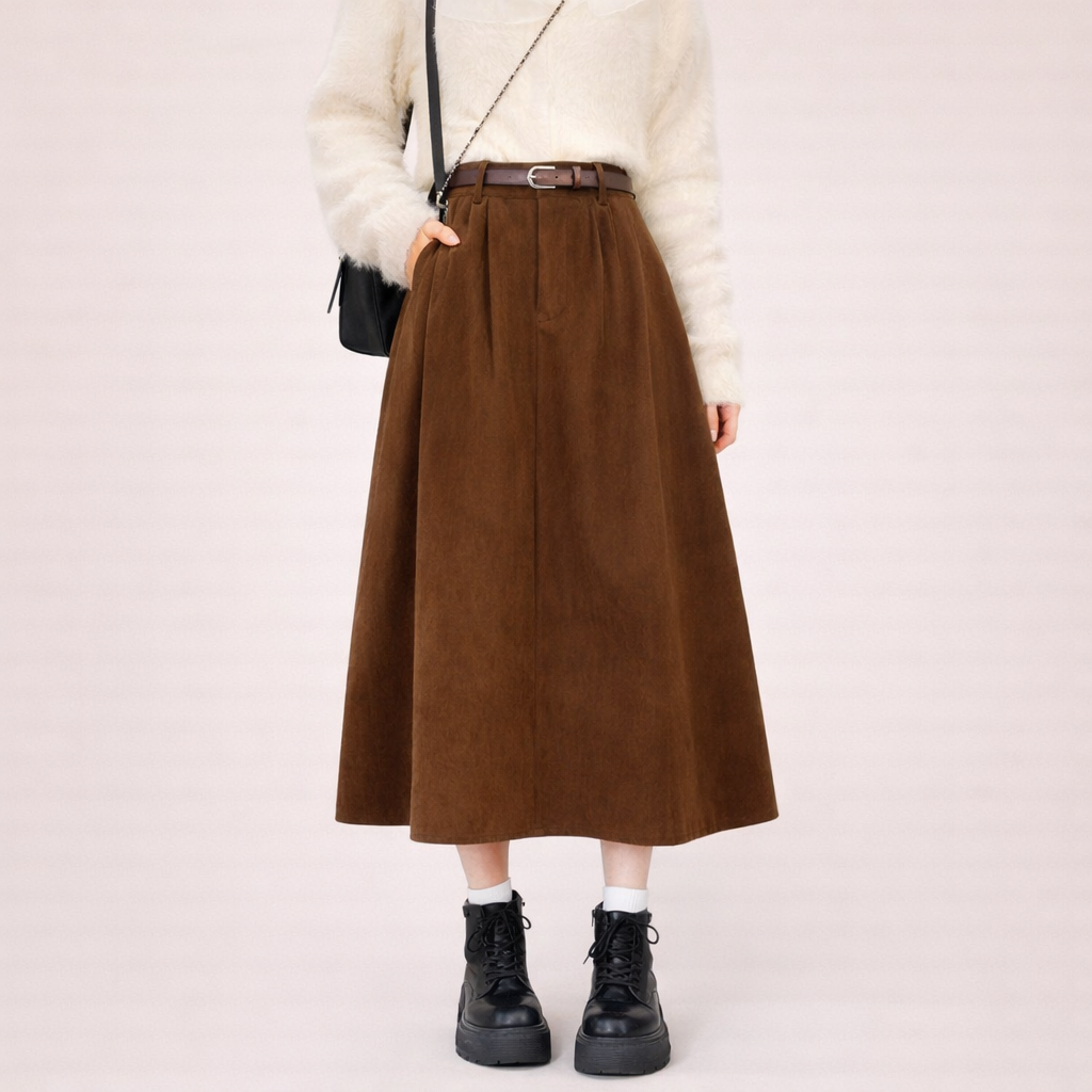 Briana | Gonna Midi in Velluto a Coste – Elegante, Versatile & Confortevole 8