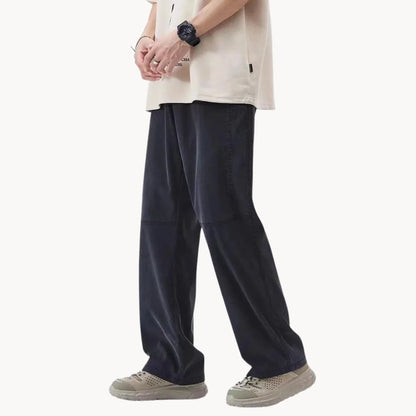 Herenbroek Rechte Pasvorm Elastische Taille Comfortabel - Mode Vibes