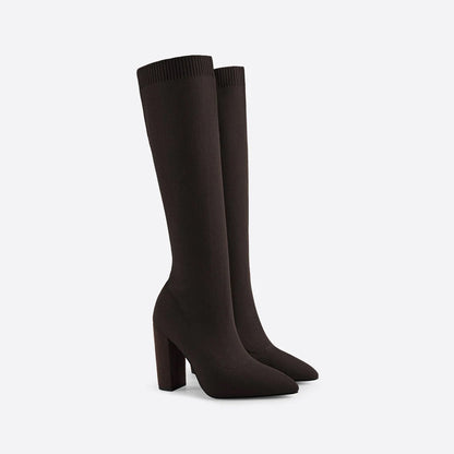 Kniehoge Laarzen Trendy Stijl Sophia