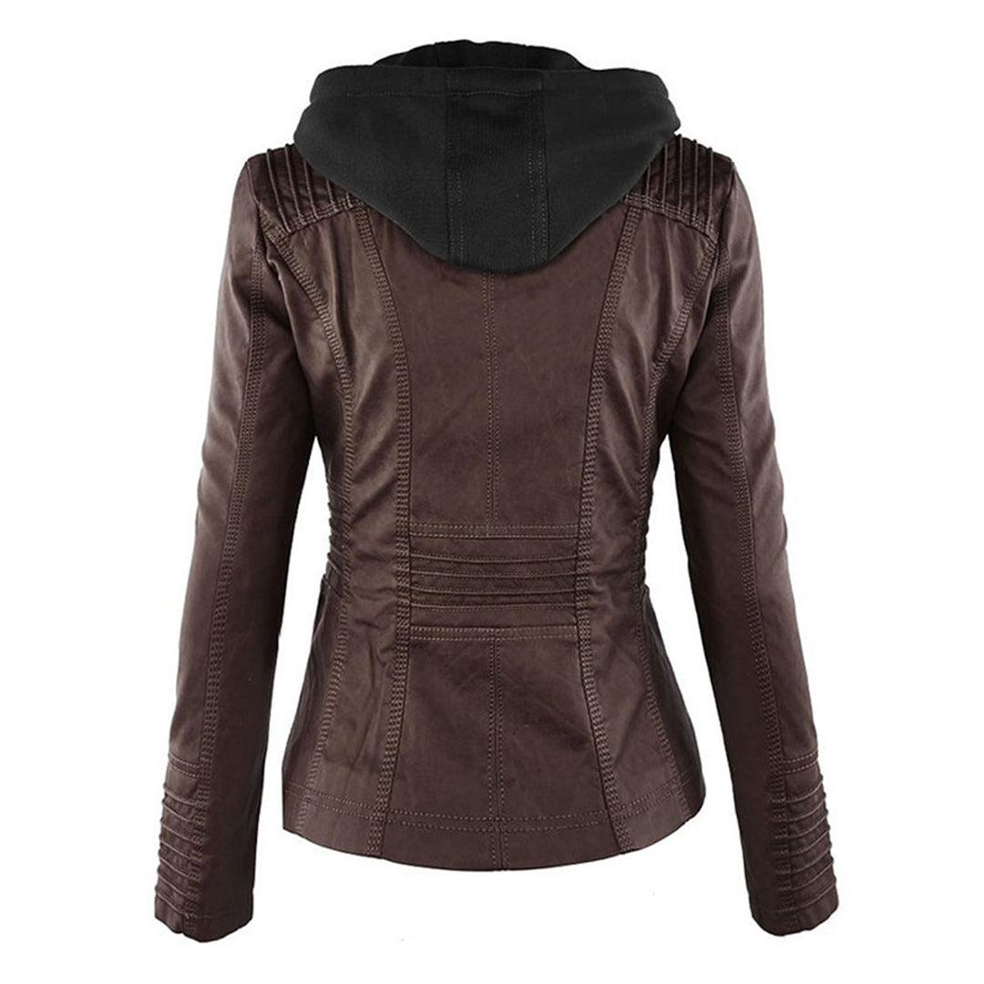 LederLuxe Stijl Elegantie Met Capuchon