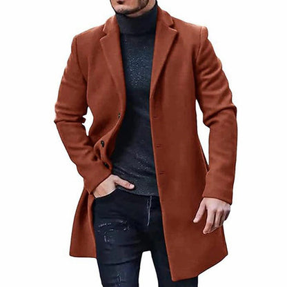 Heren Winterjas Warm en Waterdicht Donker Blauw