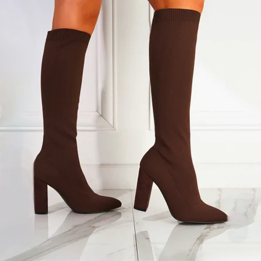 Kniehoge Laarzen Trendy Stijl Sophia