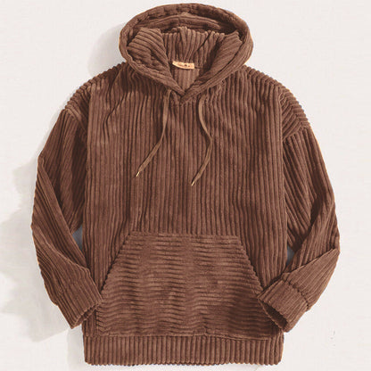 Jonas Hoodie Geribde Ribfluweel Sweater