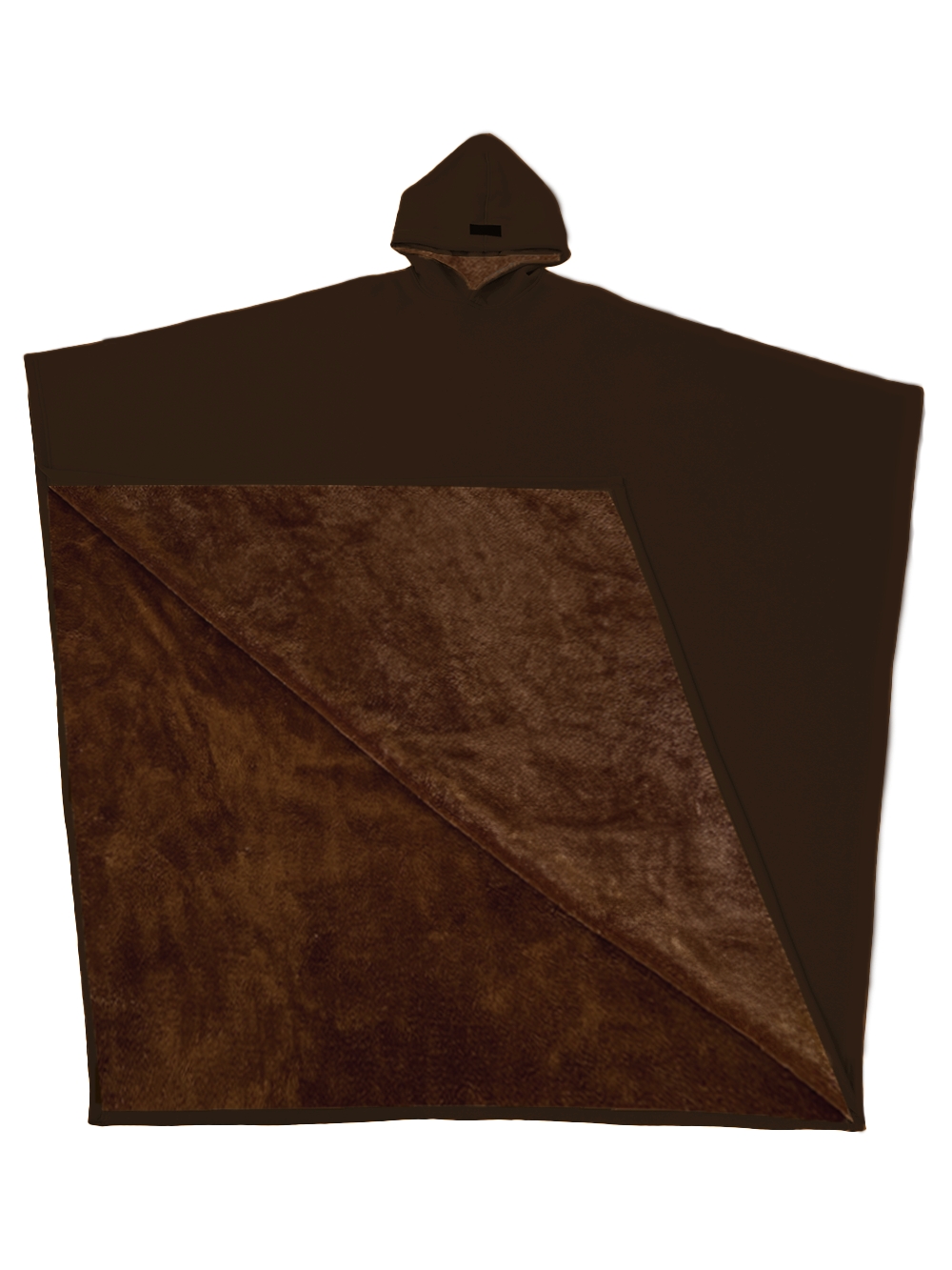 Fleece Poncho met Capuchon Luxe Warm en Zacht