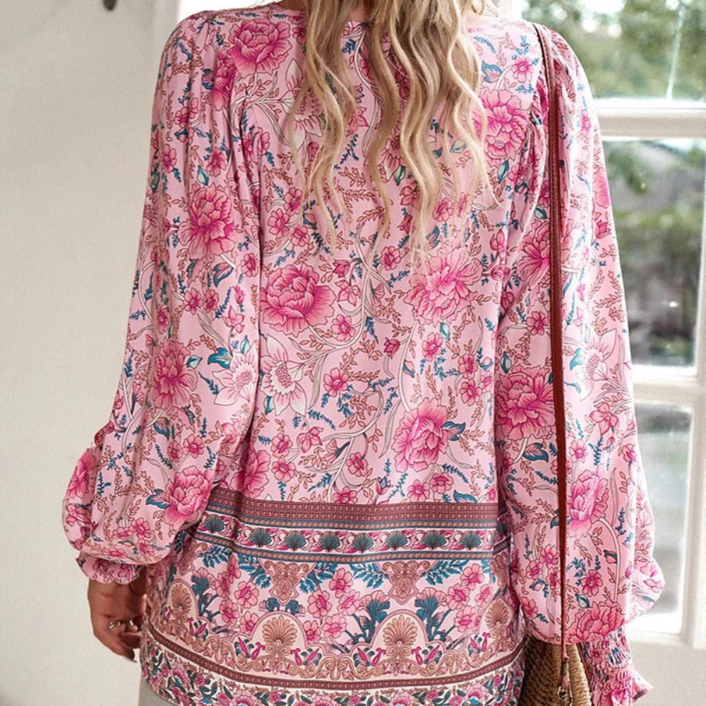 Vrouwelijke Bloes met Bloemenprint voor Dames
