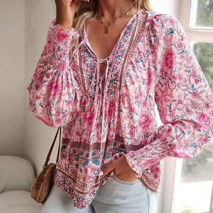 Vrouwelijke Bloes met Bloemenprint voor Dames - Mode Vibes
