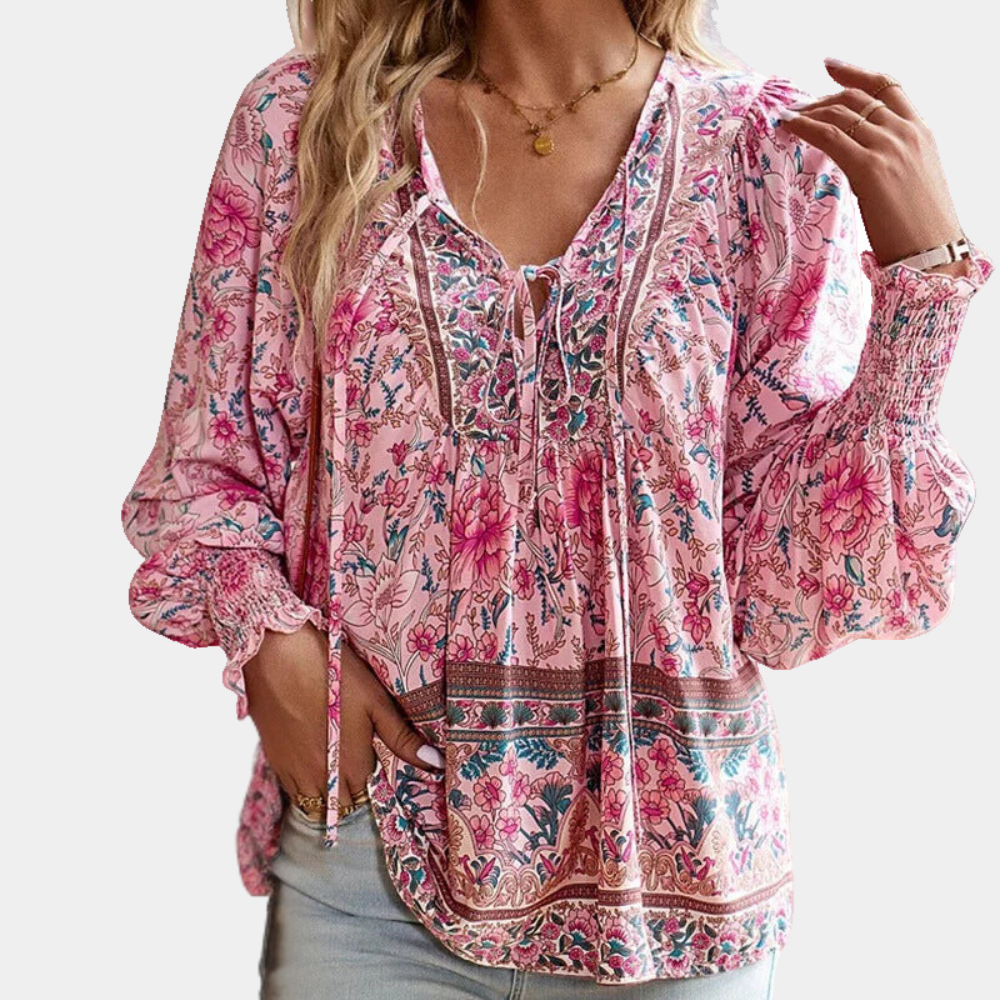 Vrouwelijke Bloes met Bloemenprint voor Dames