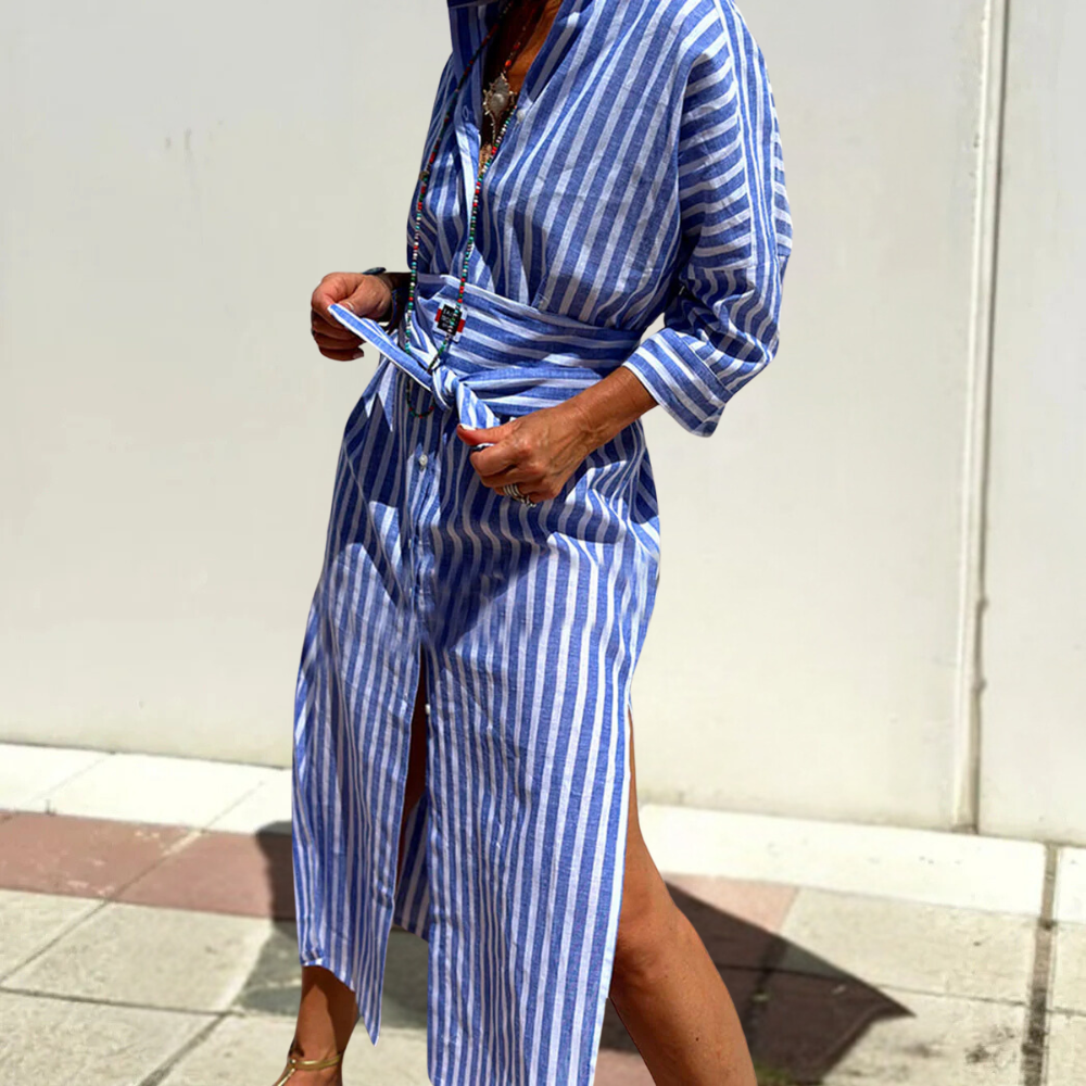 Vrouwelijke Doorknoopjurk Comfortabel Zomerjurk - Mode Vibes