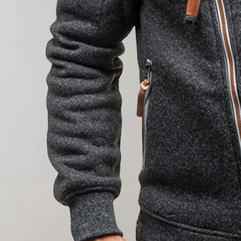 Comfortabele Hoodie met Ritssluiting Zwart
