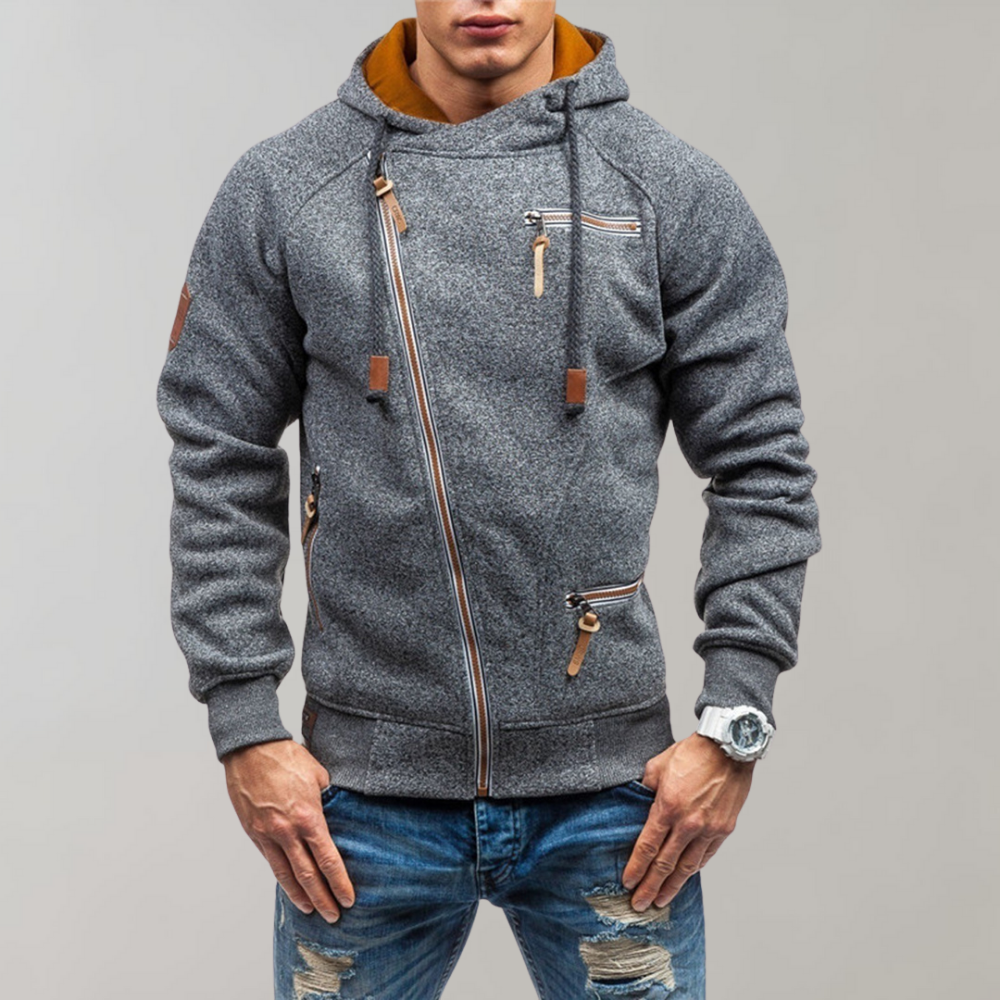 Comfortabele Hoodie met Ritssluiting Zwart