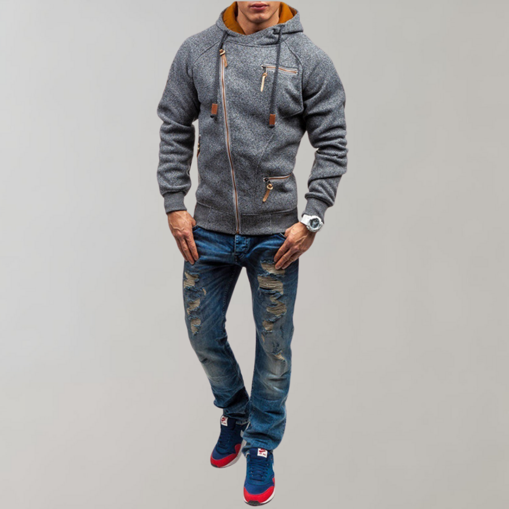 Comfortabele Hoodie met Ritssluiting Zwart