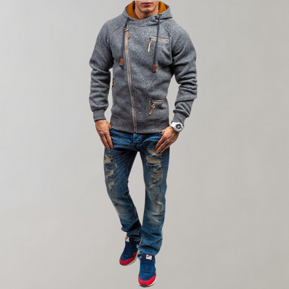 Comfortabele Hoodie met Ritssluiting Zwart