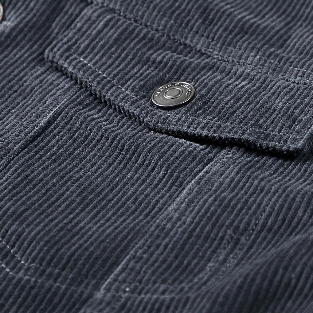 Grijze Corduroy Jas Comfortabel voor Heren en Dames