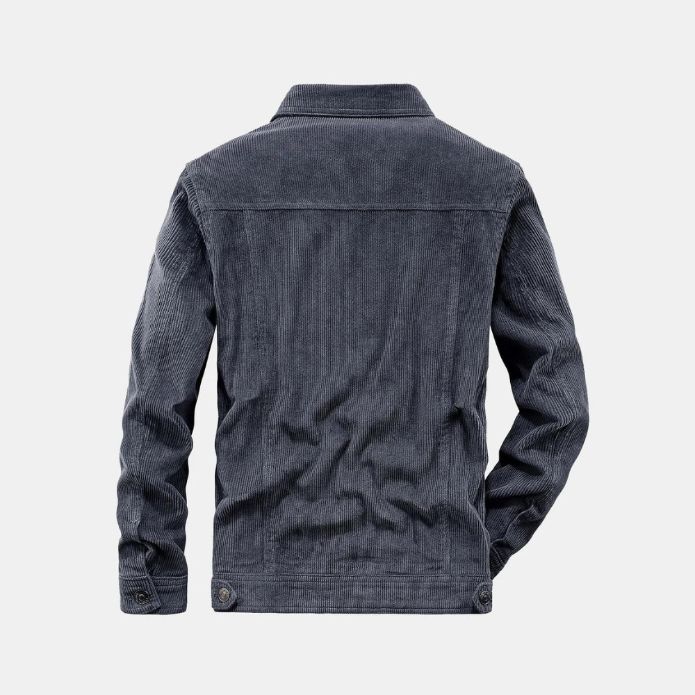 Grijze Corduroy Jas Comfortabel voor Heren en Dames