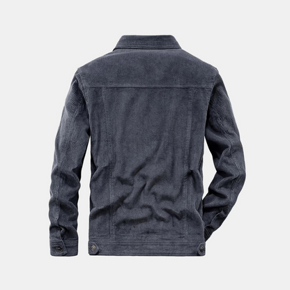 Grijze Corduroy Jas Comfortabel voor Heren en Dames