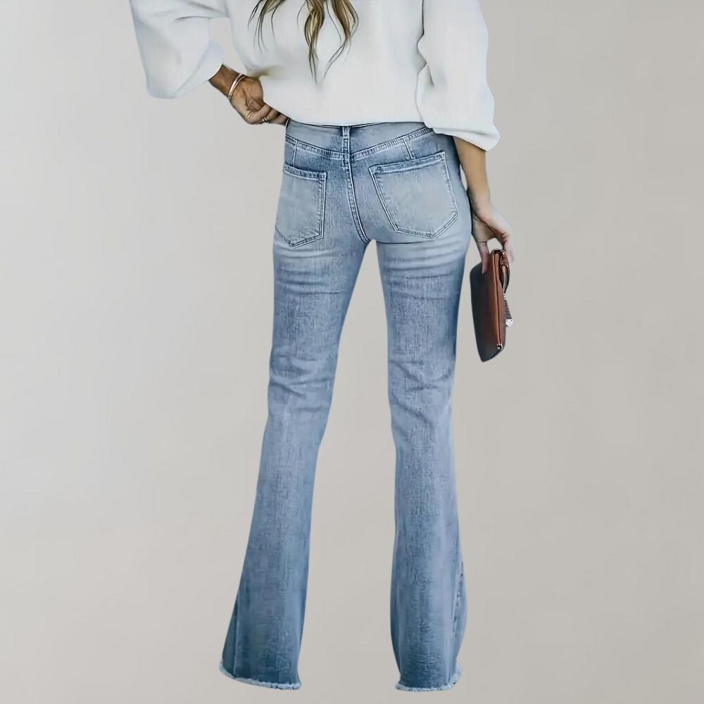 High Waist Flared Jeans Vintage Stijl