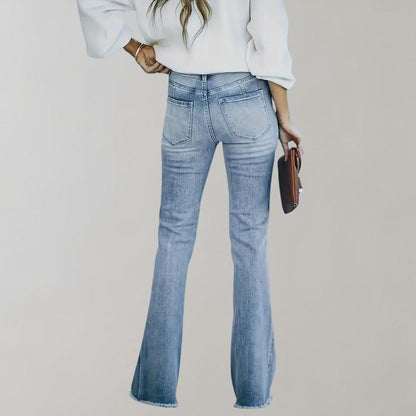 High Waist Flared Jeans Vintage Stijl