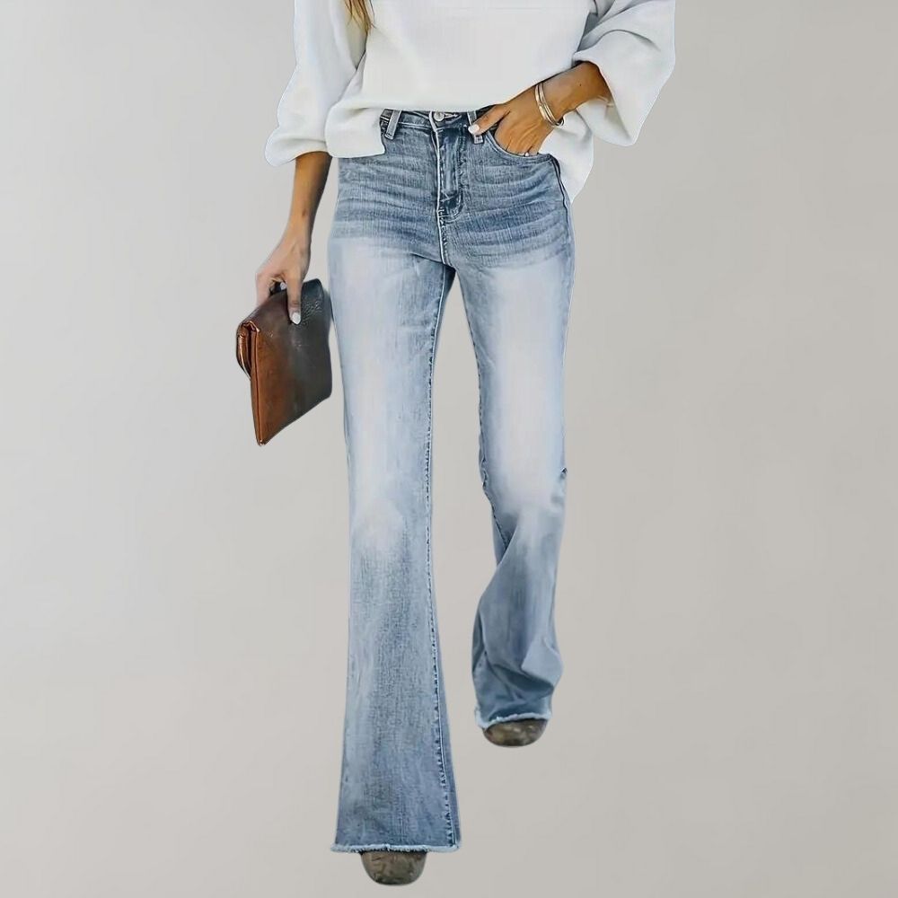 High Waist Flared Jeans Vintage Stijl