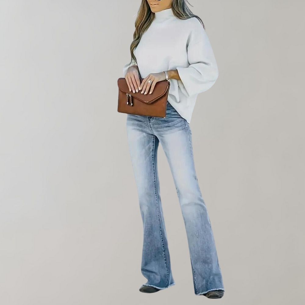 High Waist Flared Jeans Vintage Stijl