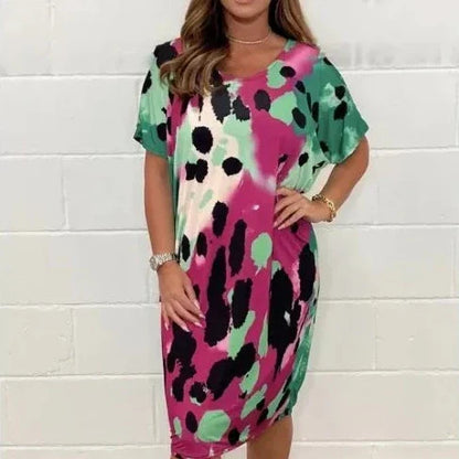 Jurk met Luipaardprint Zomerjurk Casual Vrouwelijk - Mode Vibes