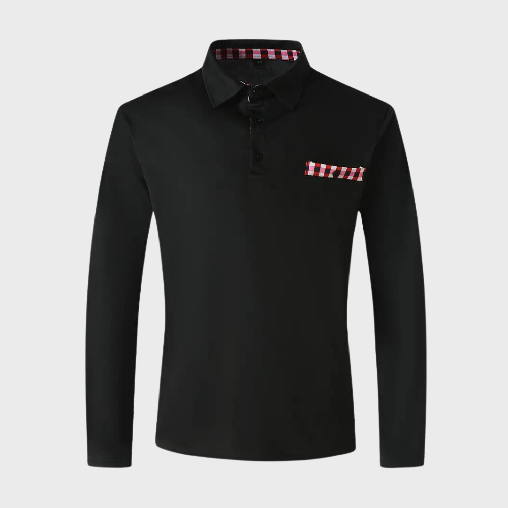 Heren Polo Lange Mouw Shirt Oliver