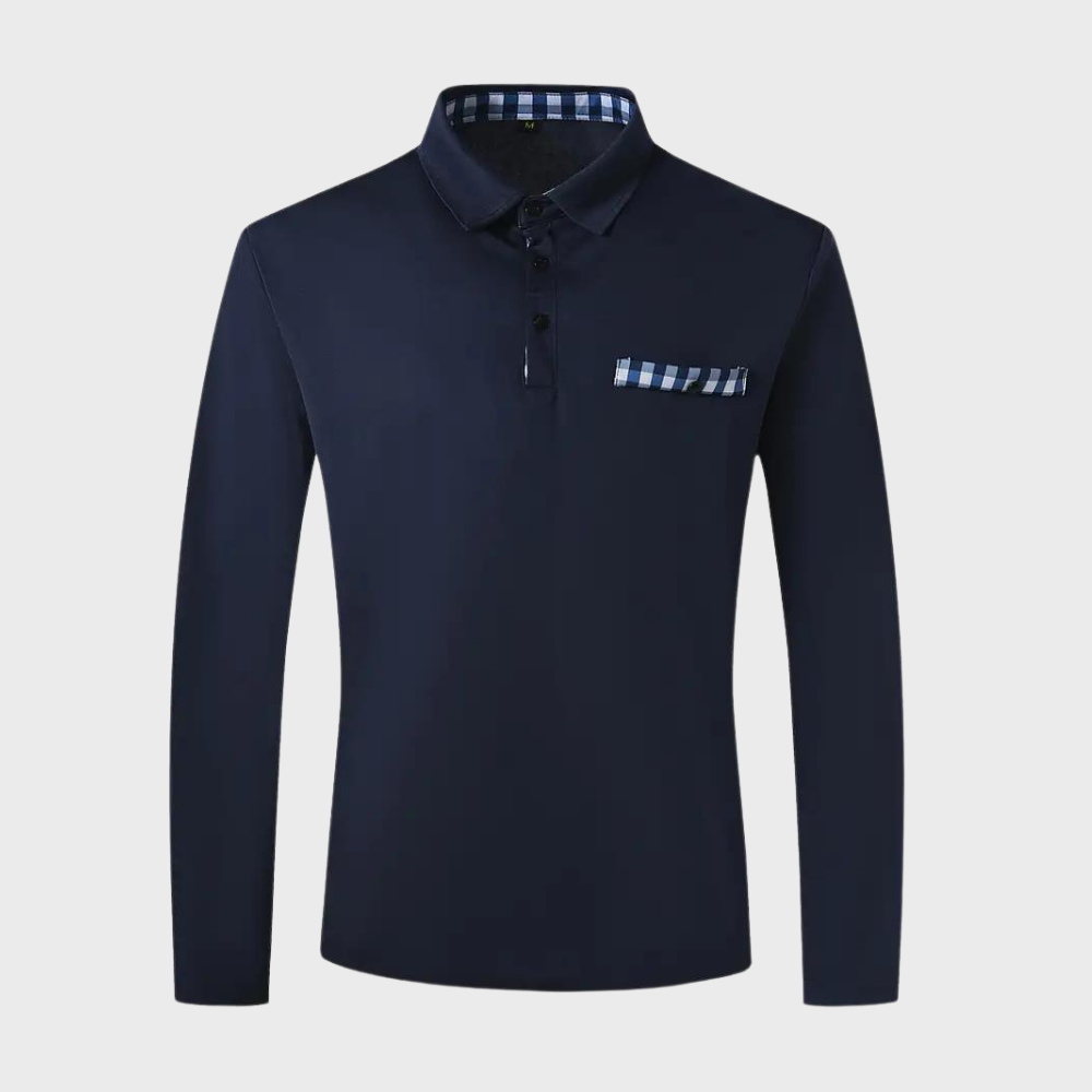 Heren Polo Lange Mouw Shirt Oliver