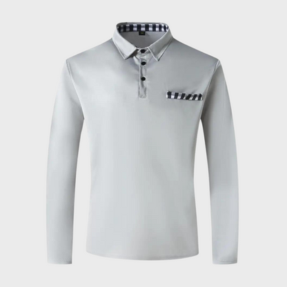Heren Polo Lange Mouw Shirt Oliver