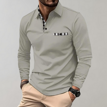 Heren Polo Lange Mouw Shirt Oliver