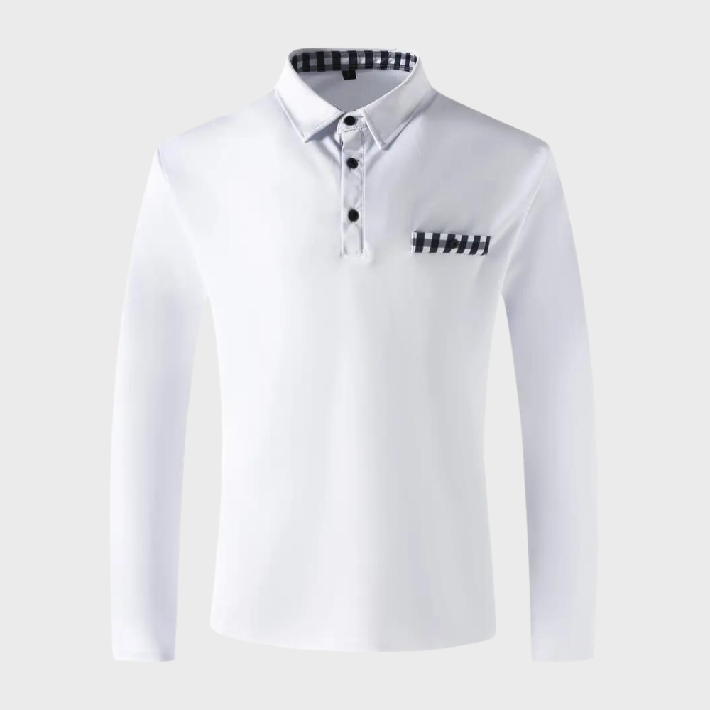 Heren Polo Lange Mouw Shirt Oliver