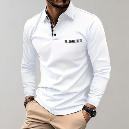 Heren Polo Lange Mouw Shirt Oliver