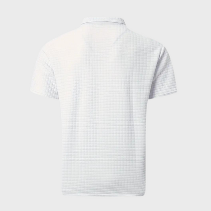 Poloshirt met Wafelstructuur en Contrastkleur