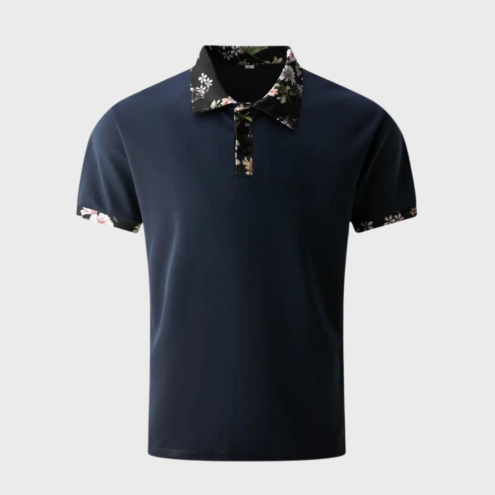 Heren Polo Shirt met Subtiele Print Design