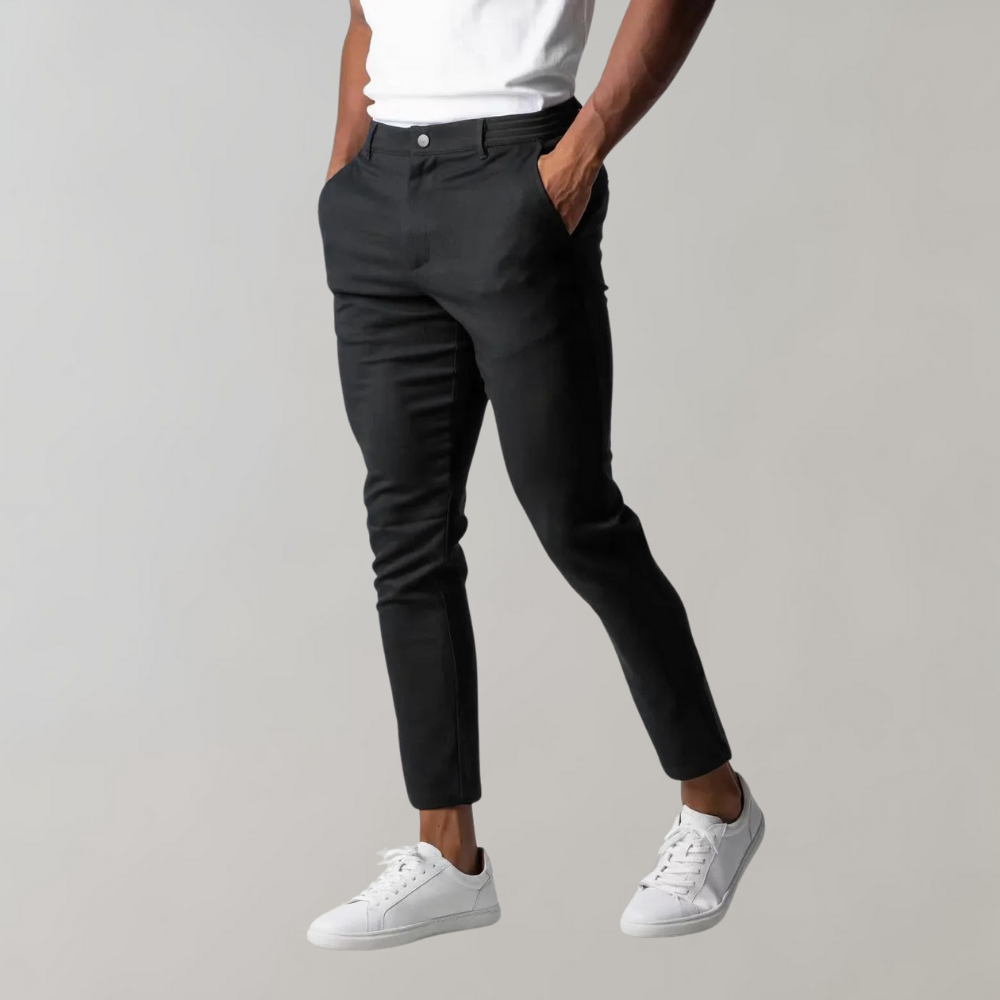 Heren Chino Broek Stretch Comfortabel Elastisch