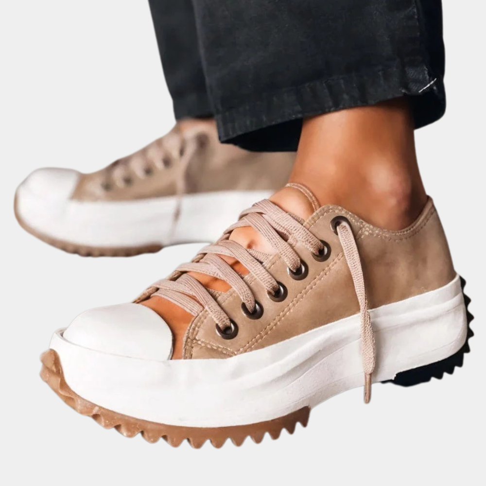 Dames Sneakers Platform Zwart Trendy Nova