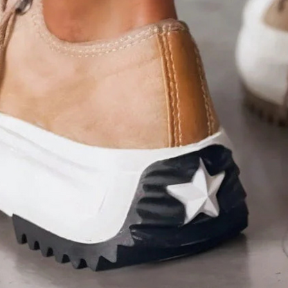 Dames Sneakers Platform Zwart Trendy Nova