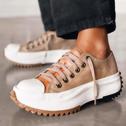Dames Sneakers Platform Zwart Trendy Nova