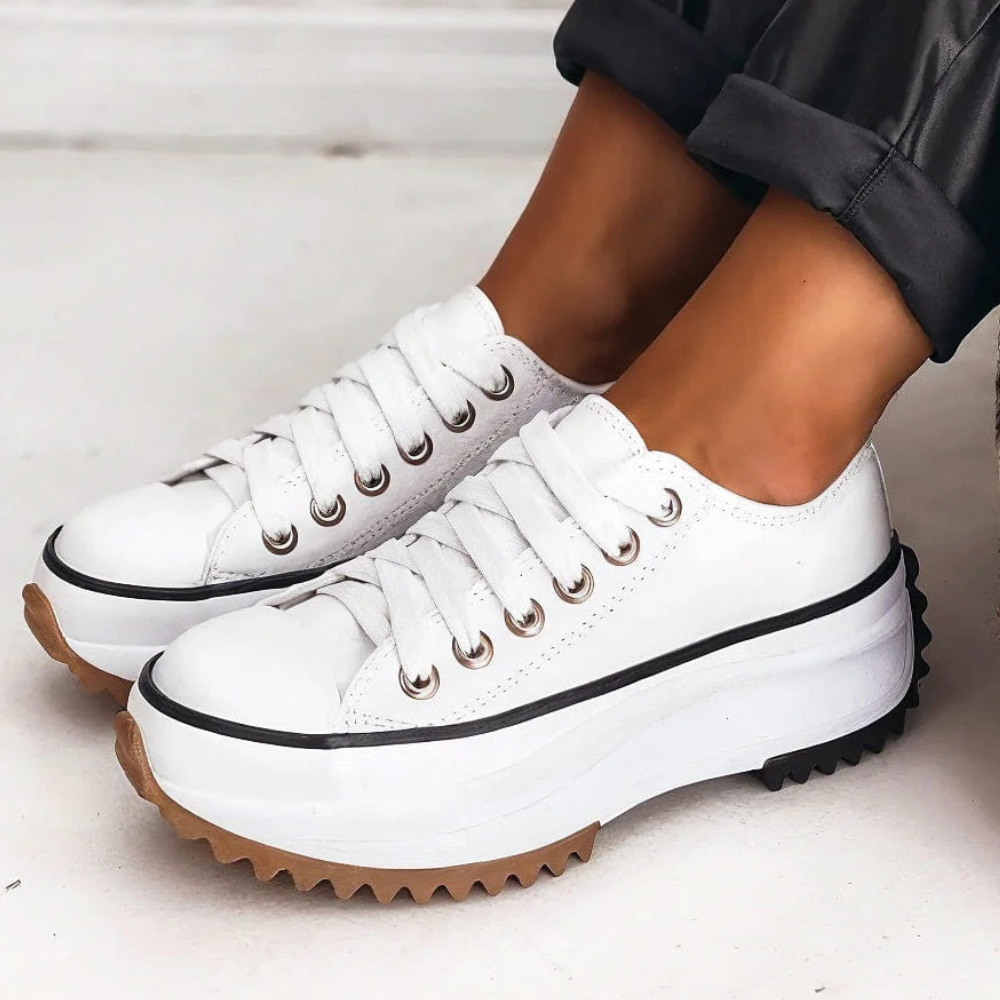 Dames Sneakers Platform Zwart Trendy Nova - Mode Vibes