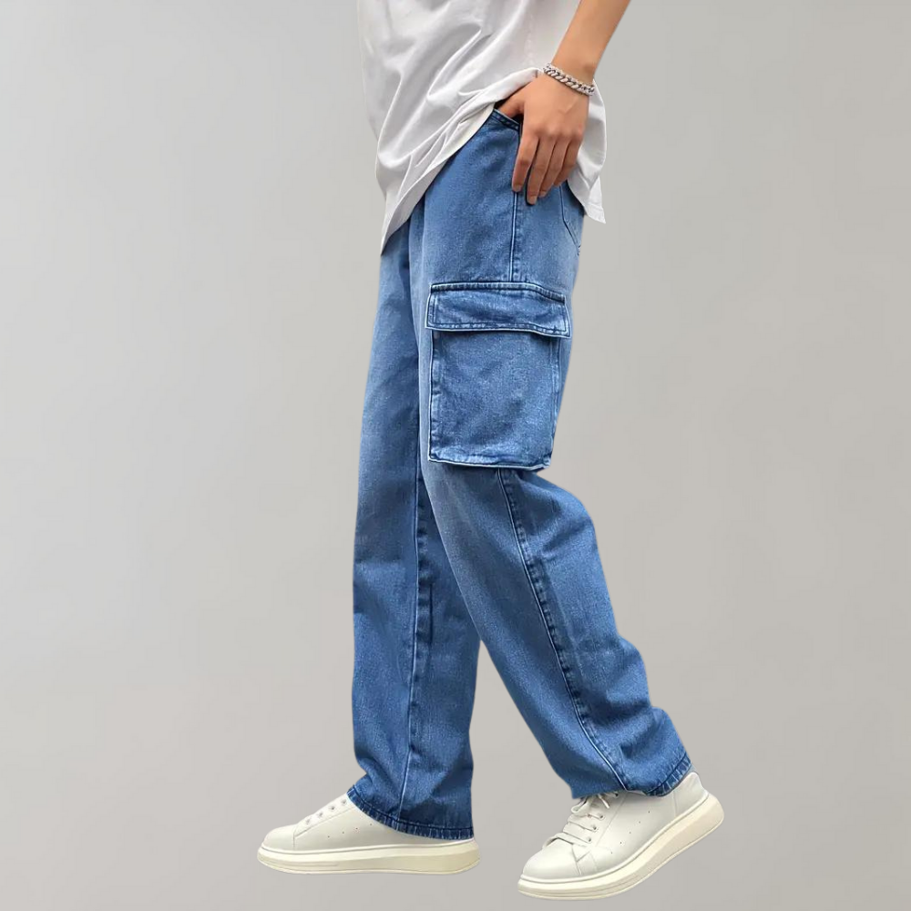 Heren Cargo Jeans Baggy Stijl Zachary