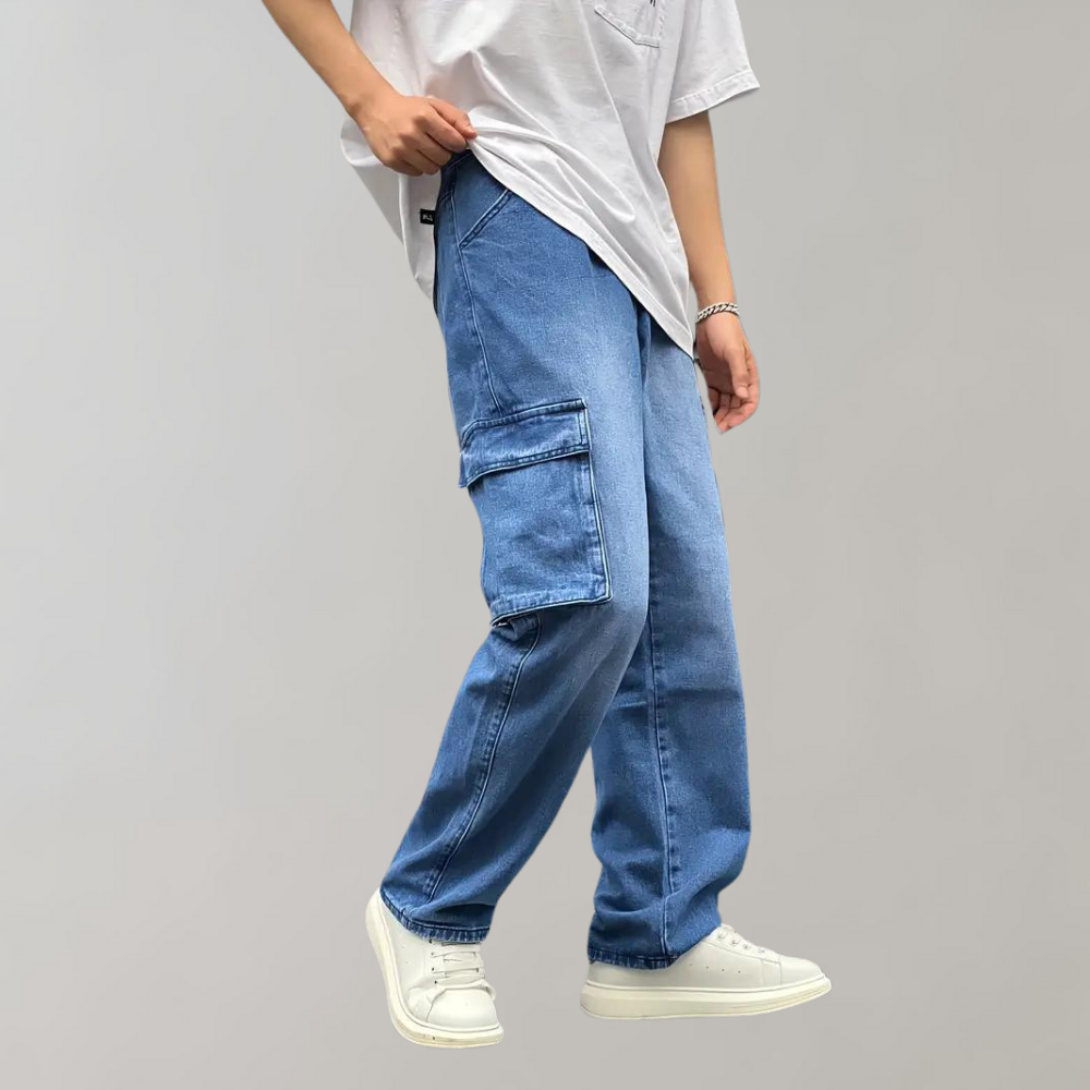 Heren Cargo Jeans Baggy Stijl Zachary