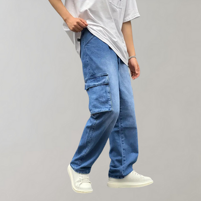 Heren Cargo Jeans Baggy Stijl Zachary