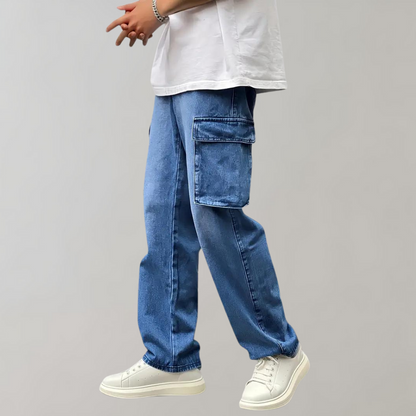 Heren Cargo Jeans Baggy Stijl Zachary - Mode Vibes