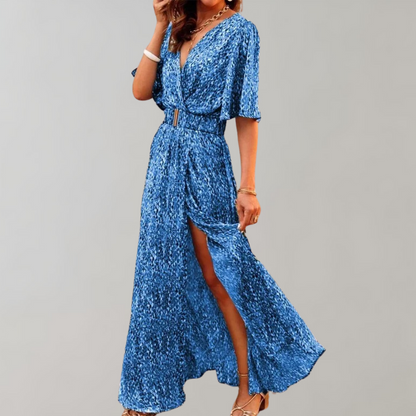 Maxi Jurk Zomerse Wikkeljurk Vrouwelijk Design