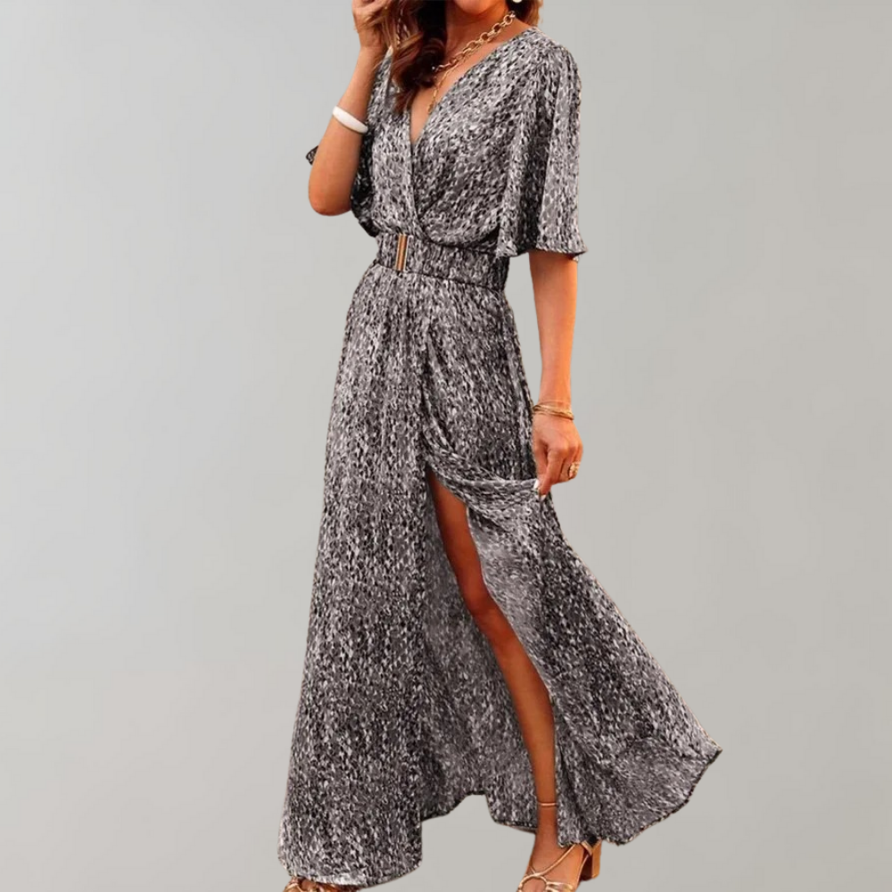 Maxi Jurk Zomerse Wikkeljurk Vrouwelijk Design - Mode Vibes