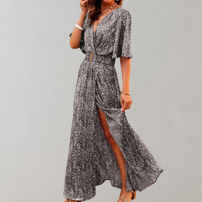 Maxi Jurk Zomerse Wikkeljurk Vrouwelijk Design - Mode Vibes