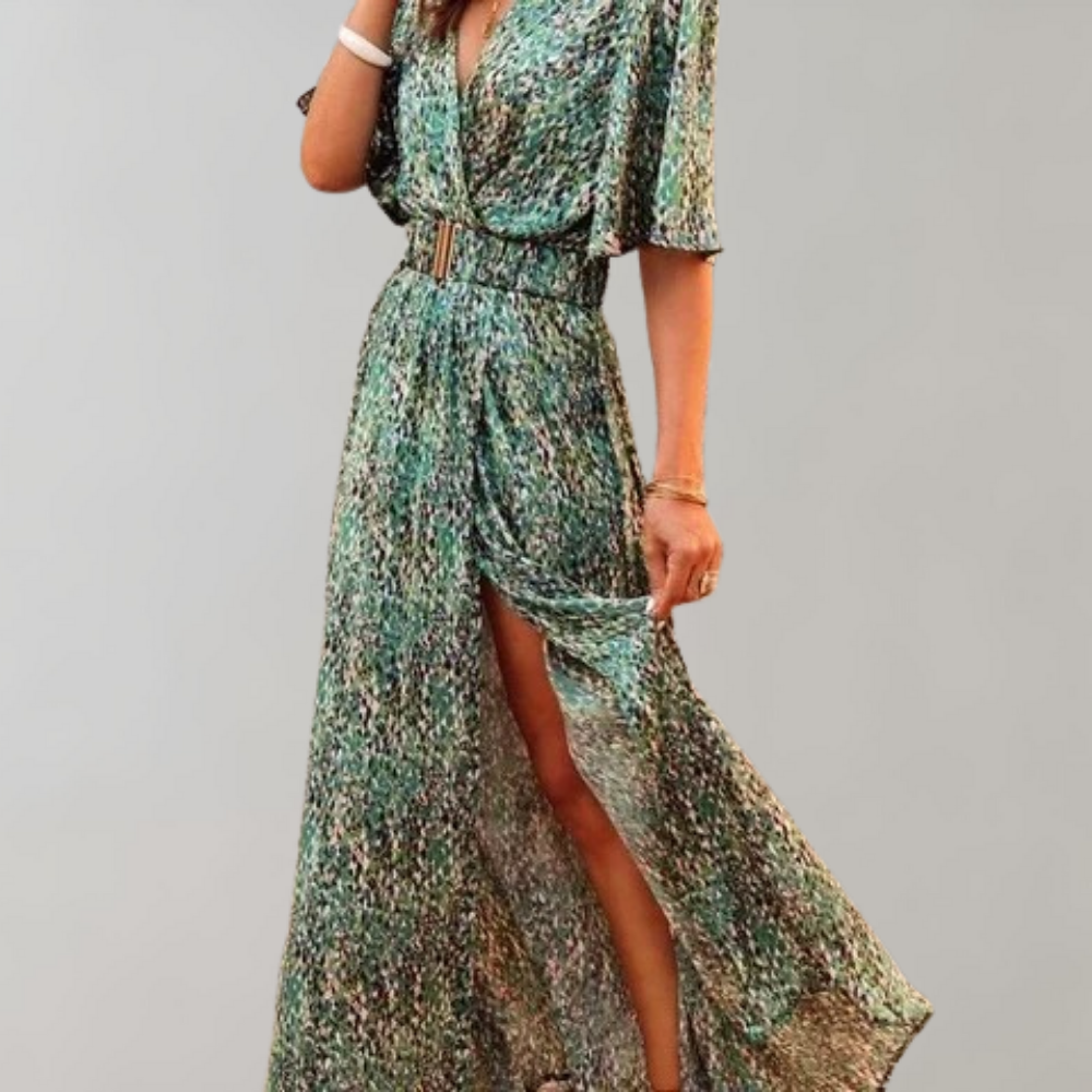 Maxi Jurk Zomerse Wikkeljurk Vrouwelijk Design
