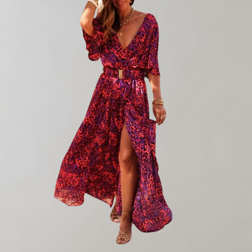 Maxi Jurk Zomerse Wikkeljurk Vrouwelijk Design