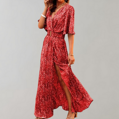 Maxi Jurk Zomerse Wikkeljurk Vrouwelijk Design