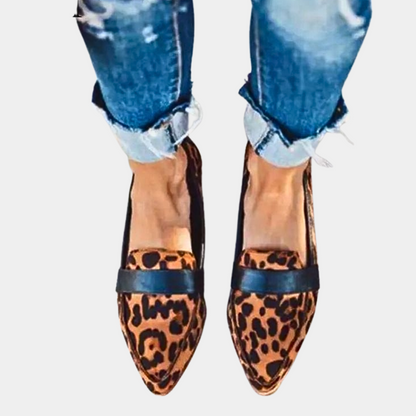 Dames Instappers Suède Leren Look
