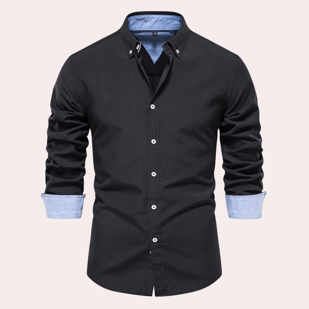 Heren Overhemd Lange Mouw Casual Remy Stijl - Mode Vibes